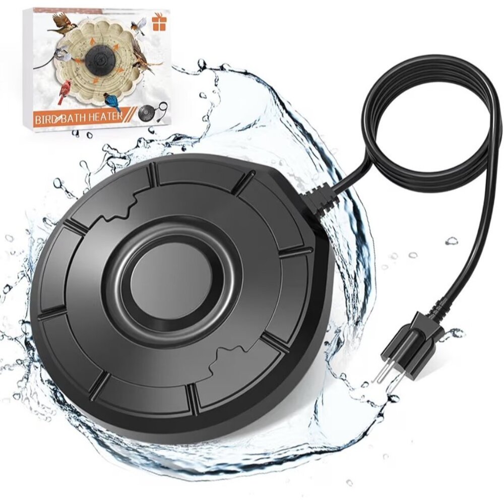 Bird Bath Heater,Birdbaths De-Icer,Birdbath Water Heater Deicer Thermostatically